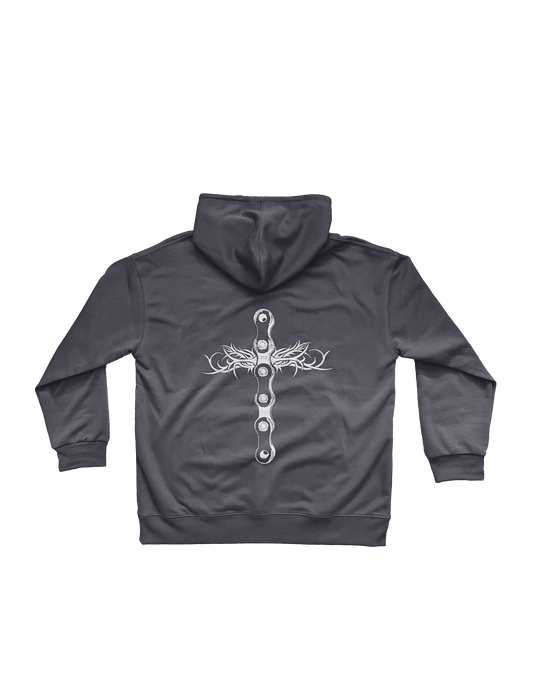Lightweight Chaincross Gray Hoodie